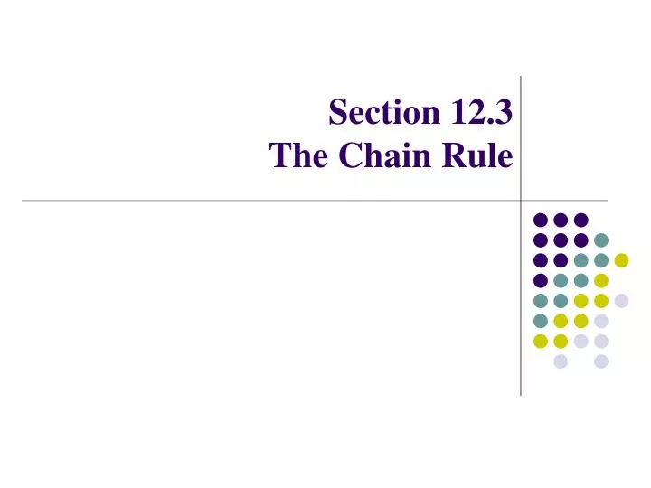 section 12 3 the chain rule