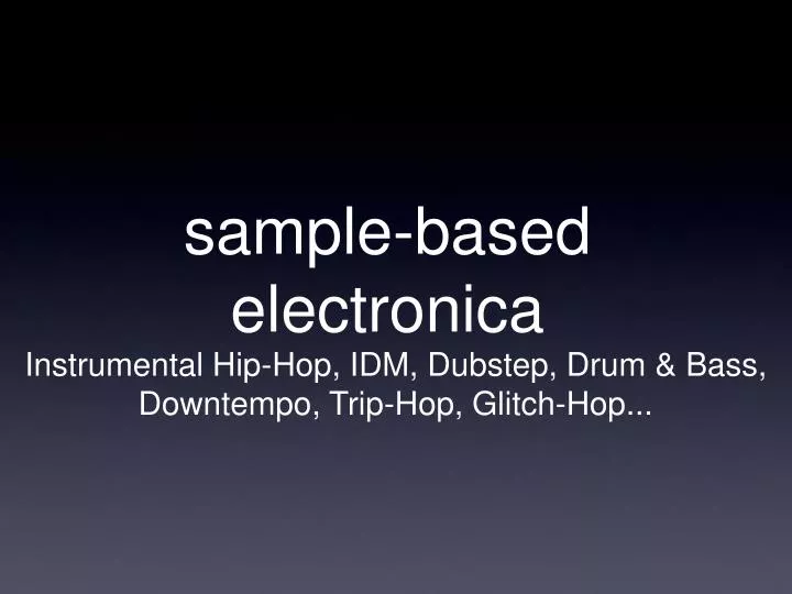 sample based electronica