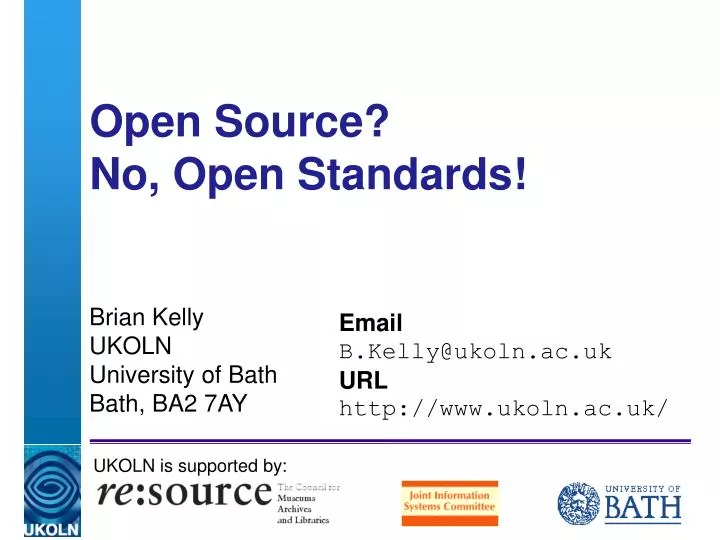 open source no open standards