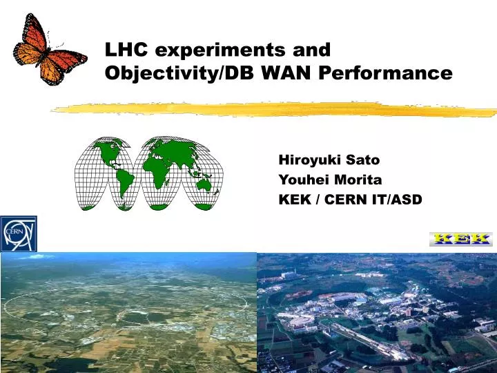 lhc experiments and objectivity db wan performance