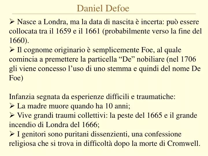 daniel defoe