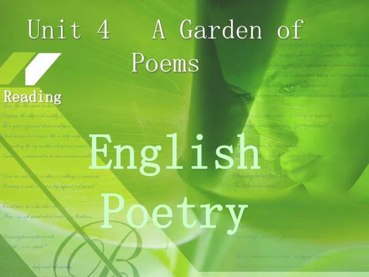 unit 4 a garden of poems