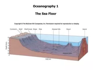 Oceanography 1 The Sea Floor