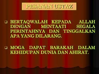 pesanan ustaz