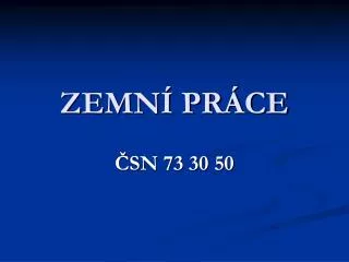 zemn pr ce