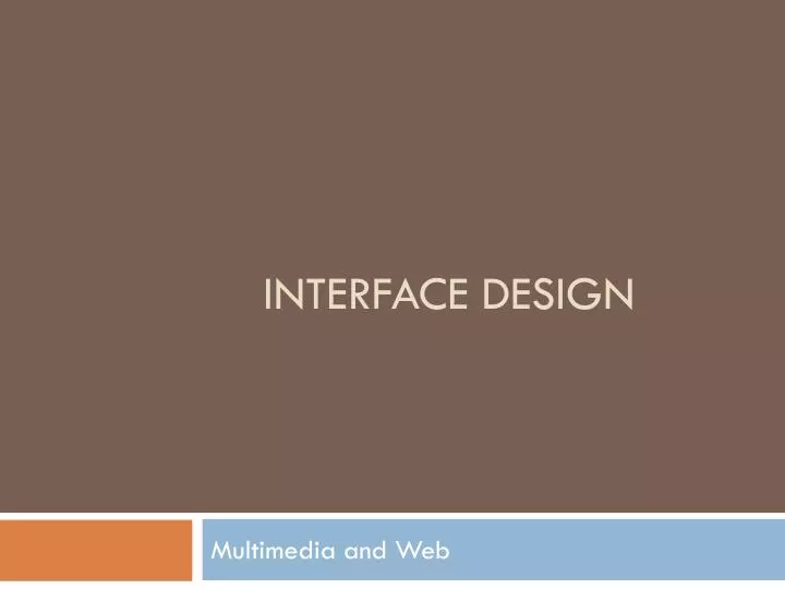 interface design