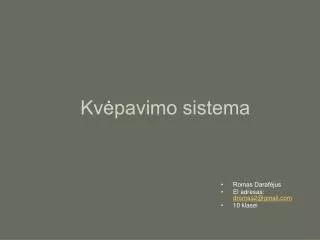 kv pavimo sistema