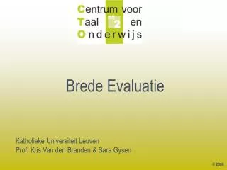 brede evaluatie