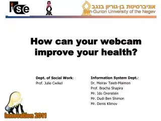 How can your webcam improve your health?