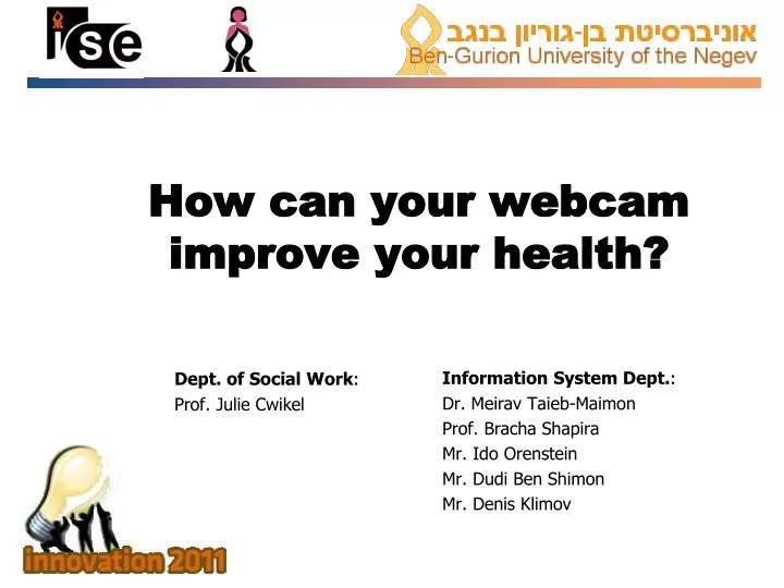 how can your webcam improve your health