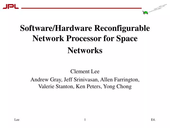 software hardware reconfigurable network processor for space networks