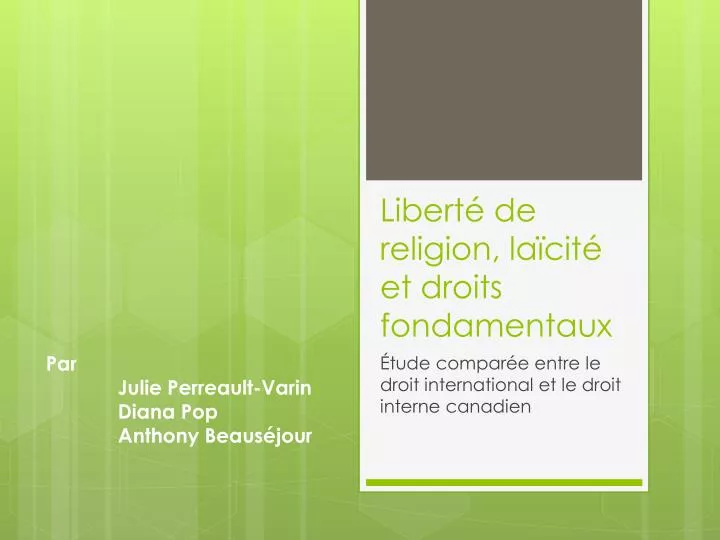 libert de religion la cit et droits fondamentaux