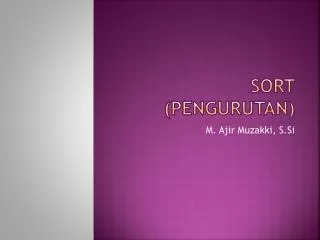 sort pengurutan