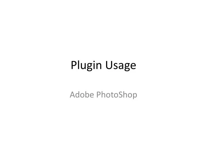 plugin usage