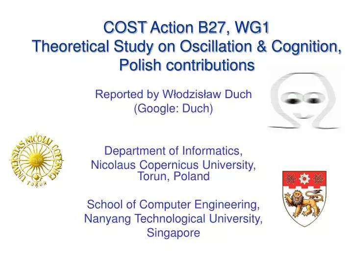 cost action b27 wg1 theoretical study on oscillation cognition polish contributions
