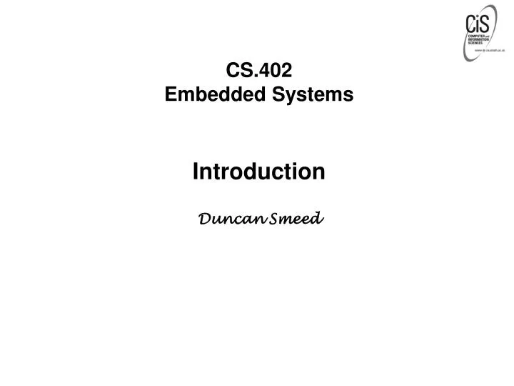 cs 402 embedded systems