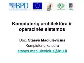 kompiuteri architekt ra ir operacin s sistemos