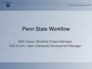 Penn State Workflow