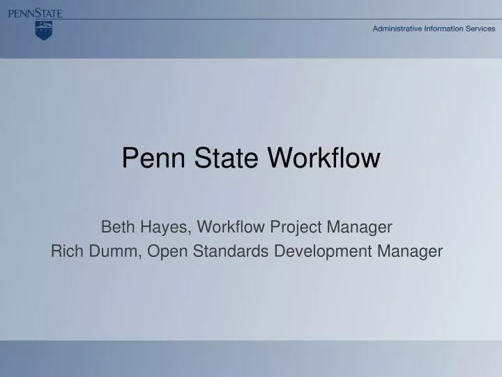 penn state workflow