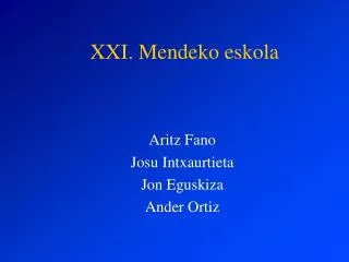 xxi mendeko eskola