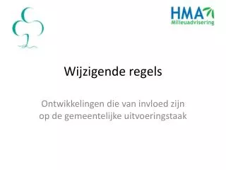 wijzigende regels