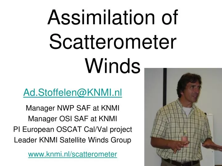 assimilation of scatterometer winds