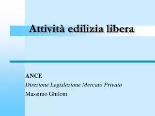 attivit edilizia libera