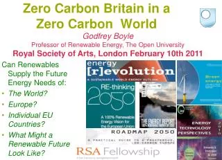 Zero Carbon Britain in a Zero Carbon World