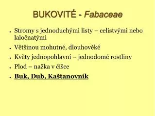 bukovit fabaceae