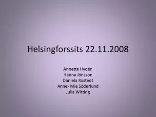 helsingforssits 22 11 2008