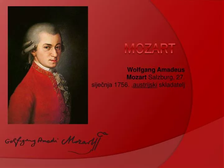 wolfgang amadeus mozart salzburg 27 sije nja 1756 austrijski skladatelj
