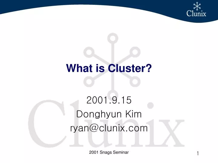 what is cluster