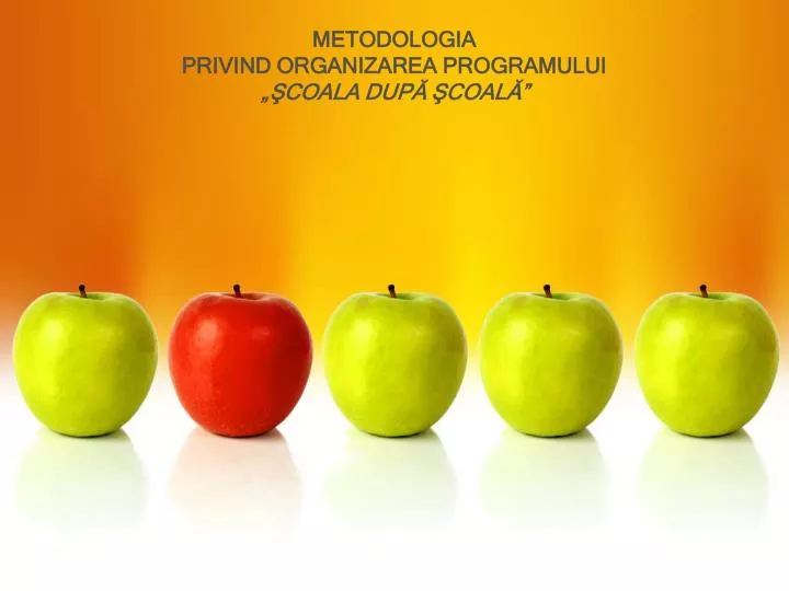 metodologia privind organizarea programului coala dup coal