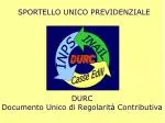 SPORTELLO UNICO PREVIDENZIALE - slide 1