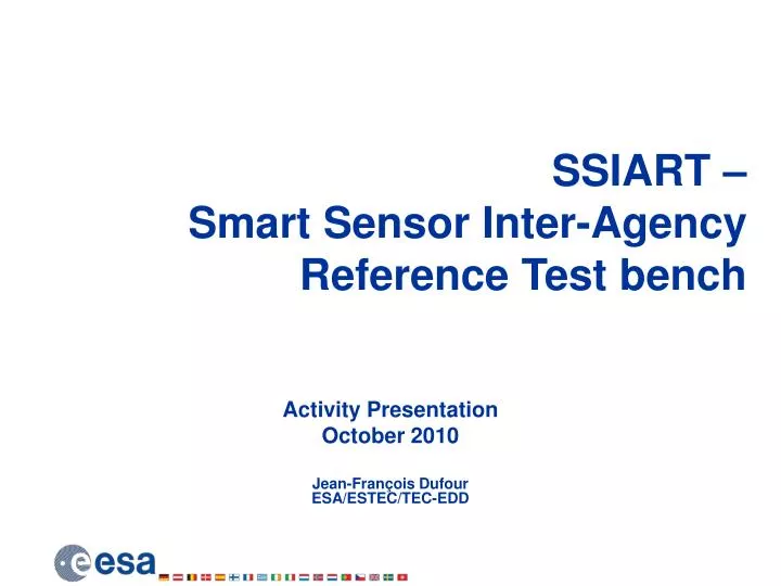 ssiart smart sensor inter agency reference test bench
