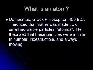 what is an atom