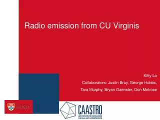 radio emission from cu virginis