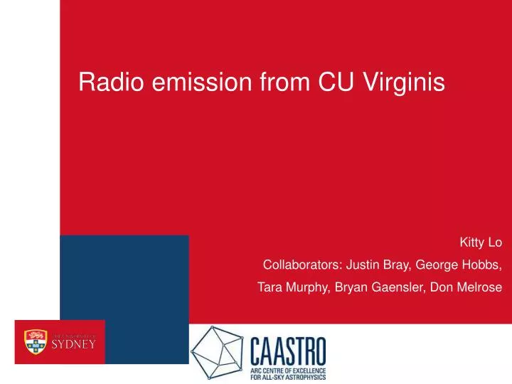 radio emission from cu virginis