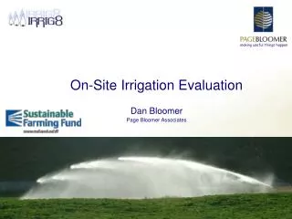 On-Site Irrigation Evaluation