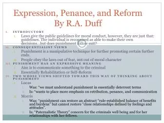 Expression, Penance, and Reform By R.A. Duff