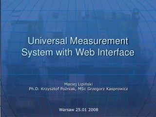 Universal Measurement System with Web Interface