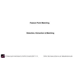 Feature Point Matching