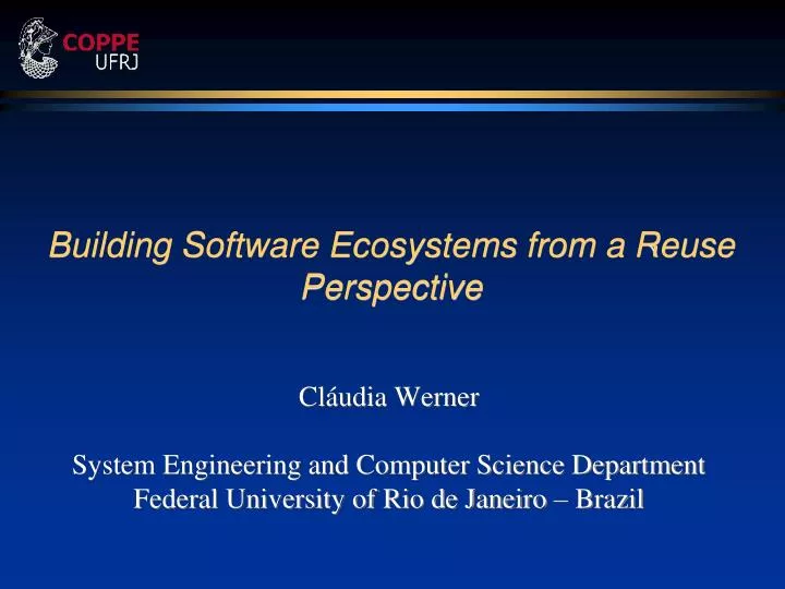 building software ecosystems from a reuse perspective