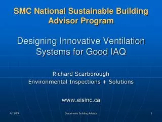 Richard Scarborough Environmental Inspections + Solutions eisinc