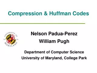 Compression &amp; Huffman Codes