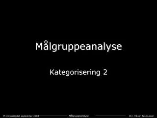 m lgruppeanalyse