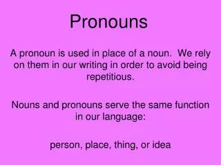 Pronouns