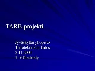 tare projekti