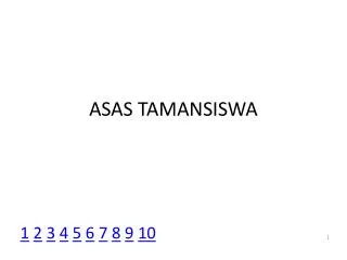 ASAS TAMANSISWA