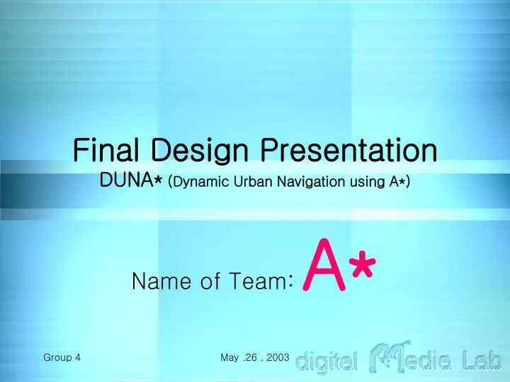 final design presentation duna dynamic urban navigation using a